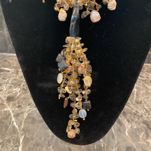 Semi-precious gem tassel necklace - Picture 3 of 5